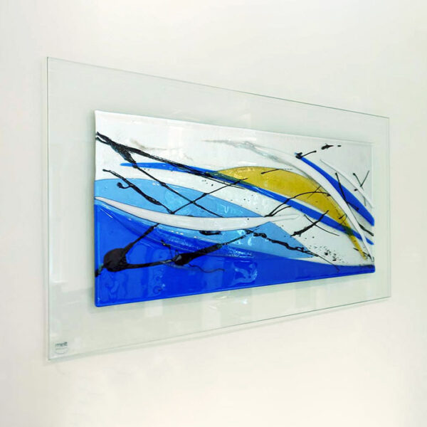 Ocean Abstract Glass Art Picture