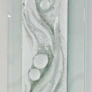 Glass art picture in silver