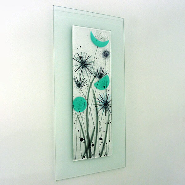 Modern glass art flower picture